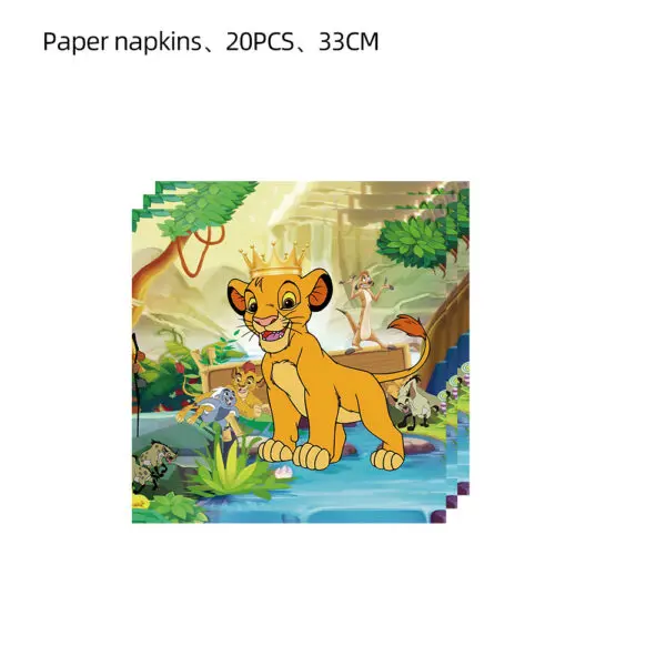 Lion King Birthday Decoration Tableware Balloons Banner Kit Disney Simba Theme Party Deco Cups Plates Tablecloth Boy Supplies - Image 11