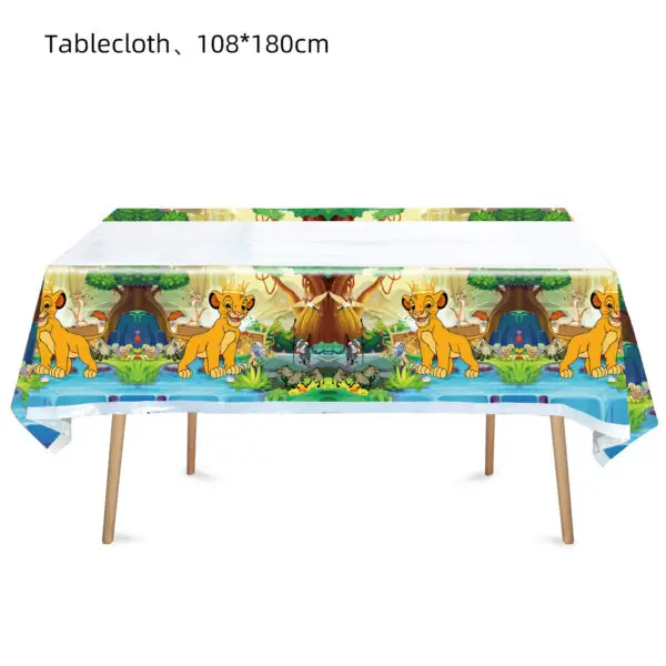 Lion King Birthday Decoration Tableware Balloons Banner Kit Disney Simba Theme Party Deco Cups Plates Tablecloth Boy Supplies - Image 12