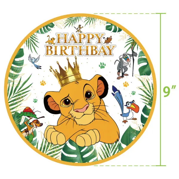 Lion King Birthday Decoration Tableware Balloons Banner Kit Disney Simba Theme Party Deco Cups Plates Tablecloth Boy Supplies - Image 15