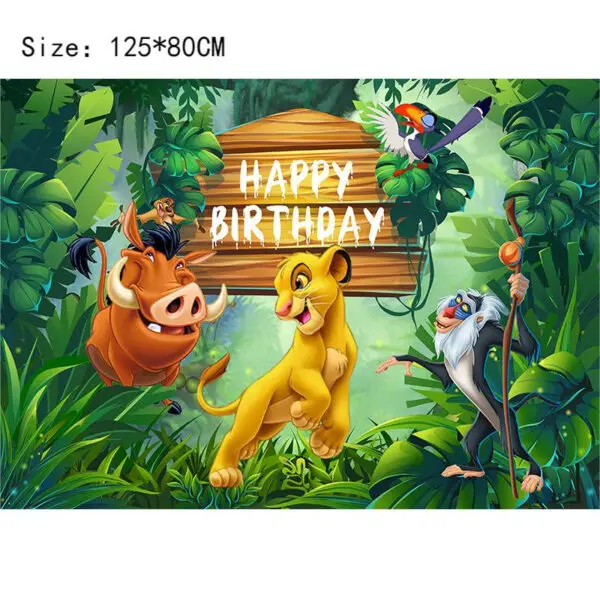 Lion King Birthday Decoration Tableware Balloons Banner Kit Disney Simba Theme Party Deco Cups Plates Tablecloth Boy Supplies - Image 28
