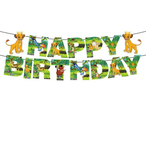 Lion King Birthday Decoration Tableware Balloons Banner Kit Disney Simba Theme Party Deco Cups Plates Tablecloth Boy Supplies - Image 30