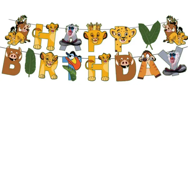 Lion King Birthday Decoration Tableware Balloons Banner Kit Disney Simba Theme Party Deco Cups Plates Tablecloth Boy Supplies - Image 31