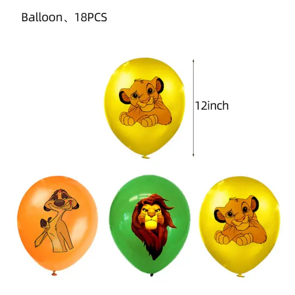 Lion King Birthday Decoration Tableware Balloons Banner Kit Disney Simba Theme Party Deco Cups Plates Tablecloth Boy Supplies - Image 35