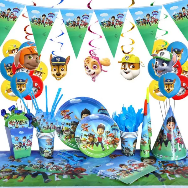 PAW Patrol Birthday Party Decoration New Version Balloon Set Disposable Tableware Kid Event Supplies Banner Backdrop Gift - Image 3