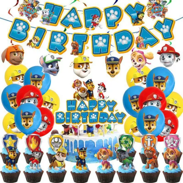 PAW Patrol Birthday Party Decoration New Version Balloon Set Disposable Tableware Kid Event Supplies Banner Backdrop Gift - Image 4