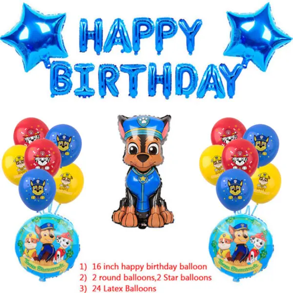 PAW Patrol Birthday Party Decoration New Version Balloon Set Disposable Tableware Kid Event Supplies Banner Backdrop Gift - Image 10