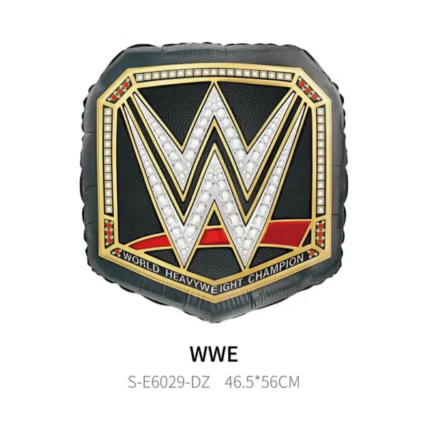 WWE World Wrestling Balloons Waistband Birthday Party Decors Boy Favors Banner Backdrop Plate Cake Toppers Foil Boxing Ballons - Image 7