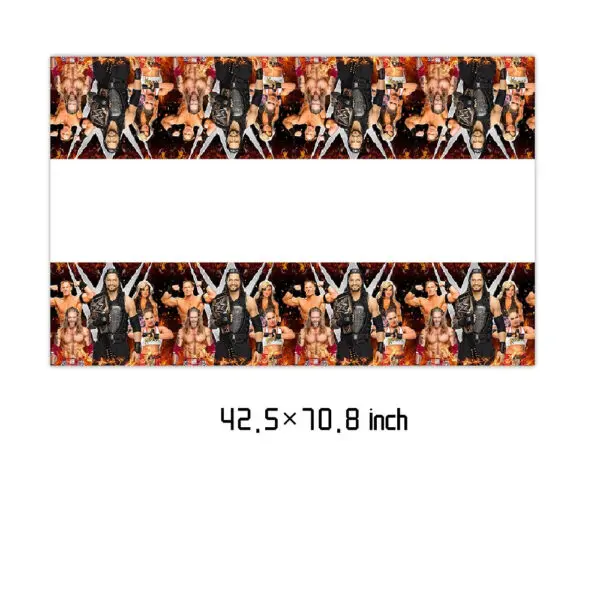 WWE World Wrestling Balloons Waistband Birthday Party Decors Boy Favors Banner Backdrop Plate Cake Toppers Foil Boxing Ballons - Image 35