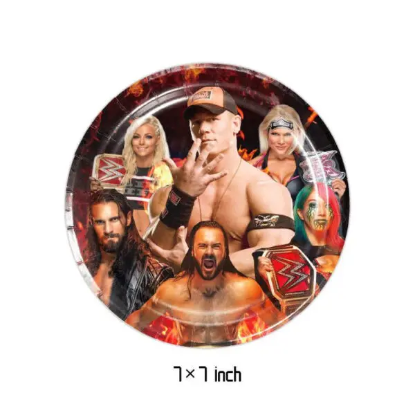 WWE World Wrestling Balloons Waistband Birthday Party Decors Boy Favors Banner Backdrop Plate Cake Toppers Foil Boxing Ballons - Image 37