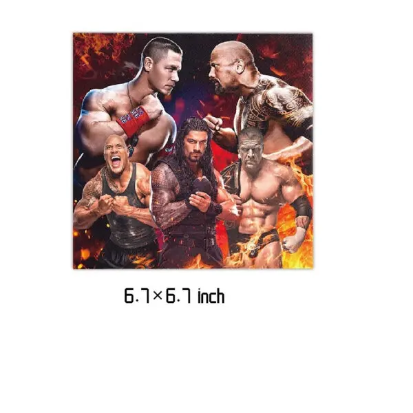 WWE World Wrestling Balloons Waistband Birthday Party Decors Boy Favors Banner Backdrop Plate Cake Toppers Foil Boxing Ballons - Image 38