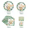 Jungle Birthday Disposable Tableware Wild One Paper Plates Cups Napkins Tablecloth Safari Jungle Animals Theme Party Decorations - Image 3