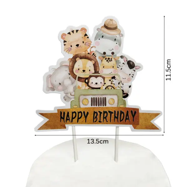 Jungle Birthday Disposable Tableware Wild One Paper Plates Cups Napkins Tablecloth Safari Jungle Animals Theme Party Decorations - Image 6