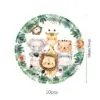 Jungle Birthday Disposable Tableware Wild One Paper Plates Cups Napkins Tablecloth Safari Jungle Animals Theme Party Decorations - Image 10
