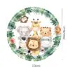 Jungle Birthday Disposable Tableware Wild One Paper Plates Cups Napkins Tablecloth Safari Jungle Animals Theme Party Decorations - Image 11