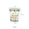 Jungle Birthday Disposable Tableware Wild One Paper Plates Cups Napkins Tablecloth Safari Jungle Animals Theme Party Decorations - Image 12
