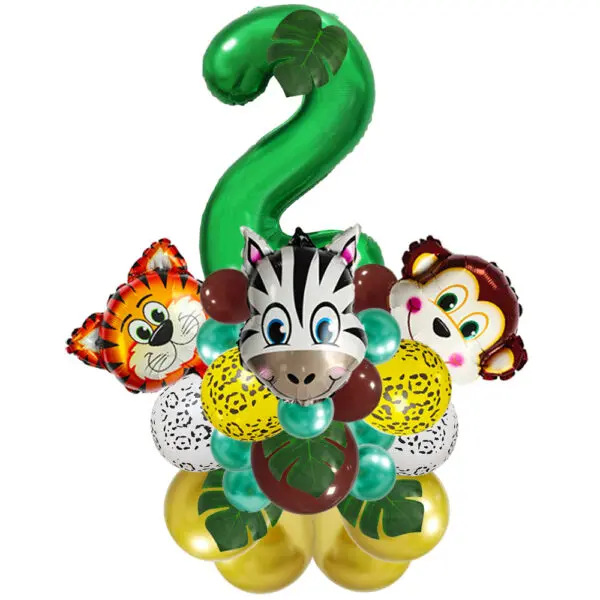 Jungle Birthday Disposable Tableware Wild One Paper Plates Cups Napkins Tablecloth Safari Jungle Animals Theme Party Decorations - Image 22