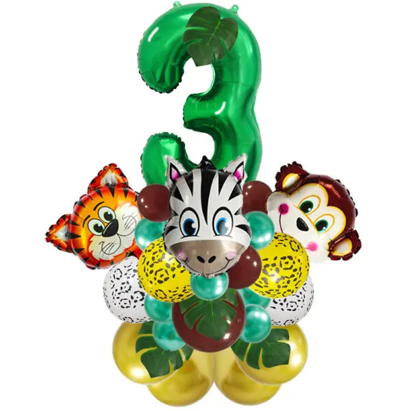 Jungle Birthday Disposable Tableware Wild One Paper Plates Cups Napkins Tablecloth Safari Jungle Animals Theme Party Decorations - Image 23