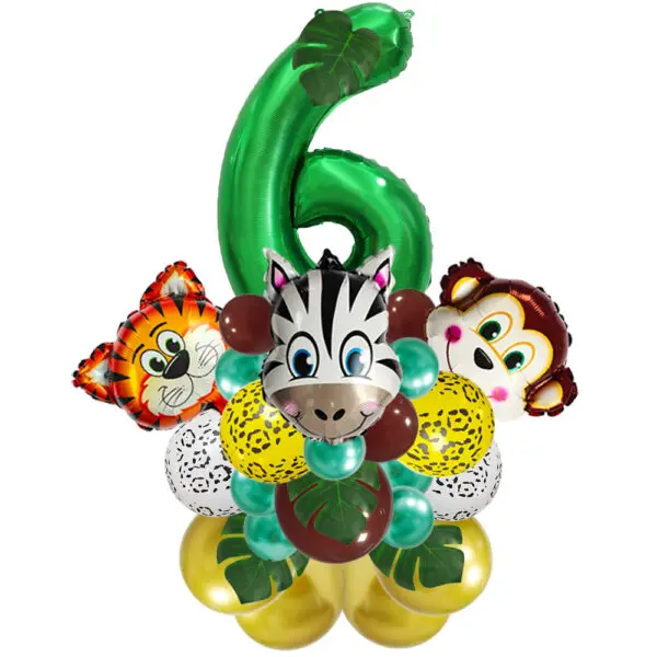 Jungle Birthday Disposable Tableware Wild One Paper Plates Cups Napkins Tablecloth Safari Jungle Animals Theme Party Decorations - Image 26