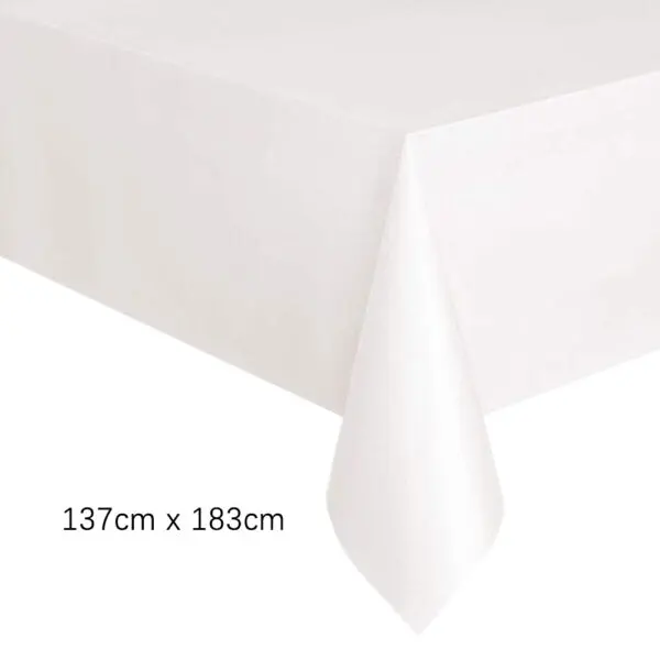 Disposable Tablecloth White Pink Table Cover Plastic Rectangle Desk Cloth for Birthday Wedding Party Table Decoration Supplies - Image 7