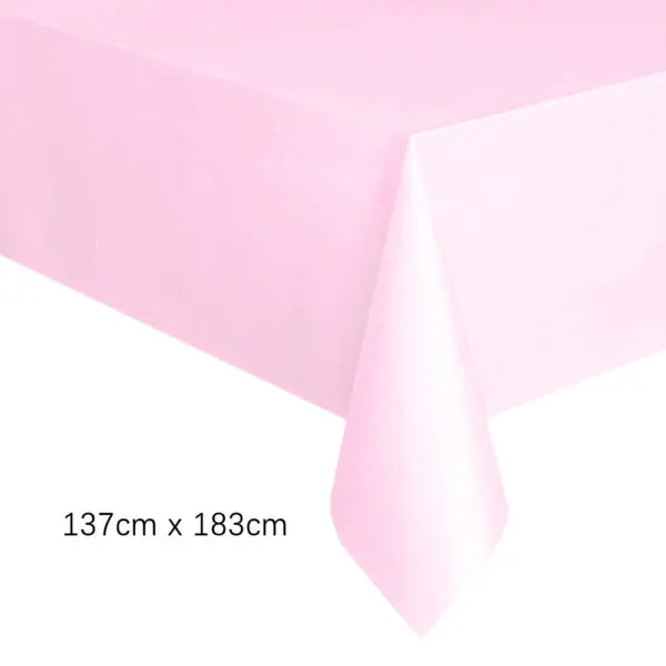 Disposable Tablecloth White Pink Table Cover Plastic Rectangle Desk Cloth for Birthday Wedding Party Table Decoration Supplies - Image 12