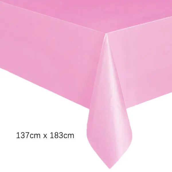 Disposable Tablecloth White Pink Table Cover Plastic Rectangle Desk Cloth for Birthday Wedding Party Table Decoration Supplies - Image 15