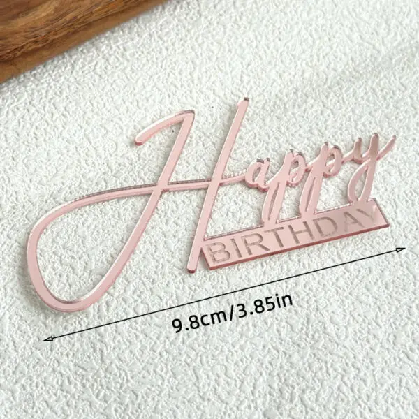 1/3/5pcs Acrylic Birthday Queen Gold Cake Topper Happy Birthday Party Sides Cake Decorations Accessories - Image 9