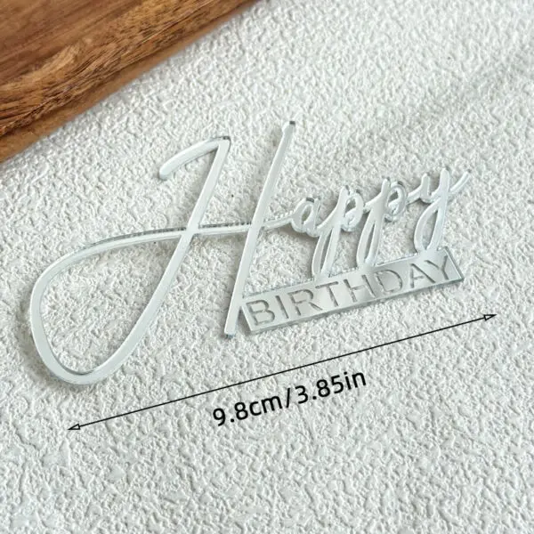 1/3/5pcs Acrylic Birthday Queen Gold Cake Topper Happy Birthday Party Sides Cake Decorations Accessories - Image 10