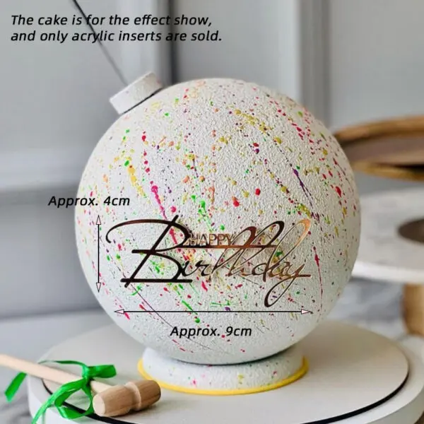 1/3/5pcs Acrylic Birthday Queen Gold Cake Topper Happy Birthday Party Sides Cake Decorations Accessories - Image 11