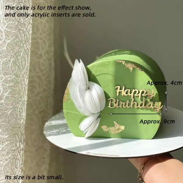 1/3/5pcs Acrylic Birthday Queen Gold Cake Topper Happy Birthday Party Sides Cake Decorations Accessories - Image 13