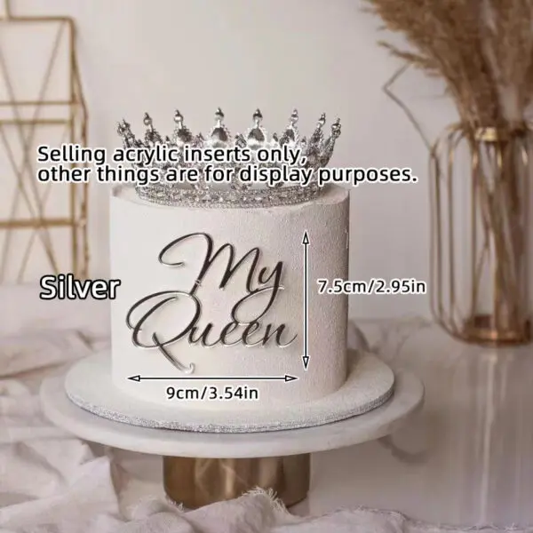 1/3/5pcs Acrylic Birthday Queen Gold Cake Topper Happy Birthday Party Sides Cake Decorations Accessories - Image 29
