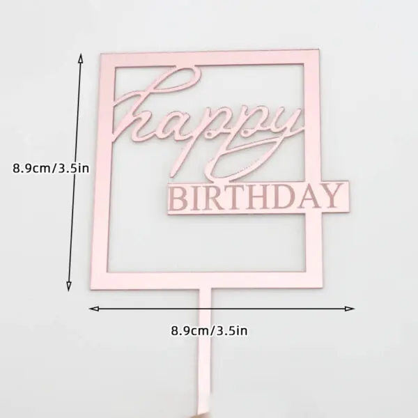 1/3/5pcs Acrylic Birthday Queen Gold Cake Topper Happy Birthday Party Sides Cake Decorations Accessories - Image 36