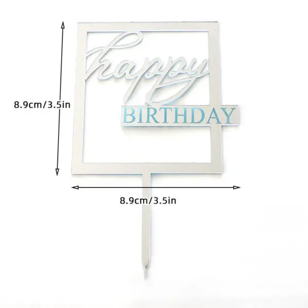 1/3/5pcs Acrylic Birthday Queen Gold Cake Topper Happy Birthday Party Sides Cake Decorations Accessories - Image 37