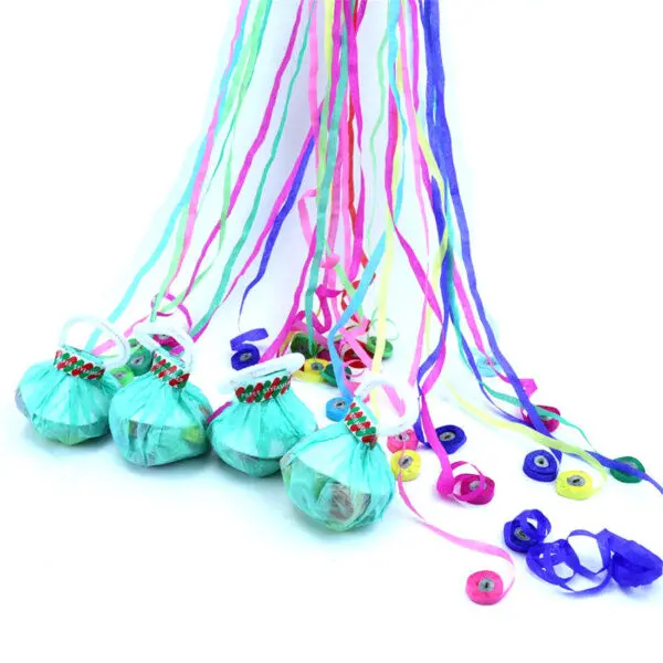 10/20Pack White Streamers Poppers Wedding Decoration Paper Cracker Hand Throw Confetti Streamer for Engagement Party Supplies DJ - Image 2