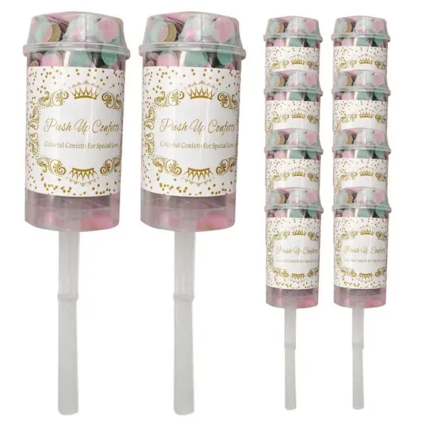 Confetti Cannon 10 Pieces Coloful Confetti Cannons Confetti Poppers Party Paper Cannon Shooter For Wedding Birthday Christmas - Image 8