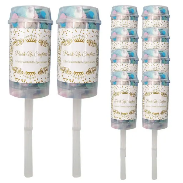Confetti Cannon 10 Pieces Coloful Confetti Cannons Confetti Poppers Party Paper Cannon Shooter For Wedding Birthday Christmas - Image 10