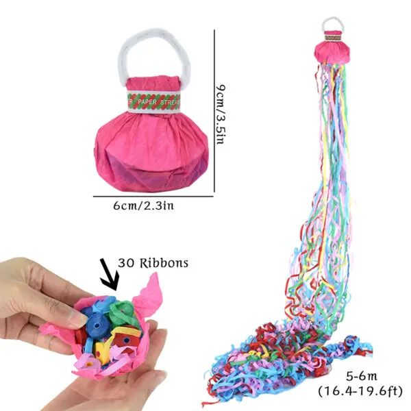 Party Popper Hand Throw Streamer Confetti Decoration Paper Hand Throw Ribbon for Wedding Celebration Atmosphere Props Supplies - Image 7