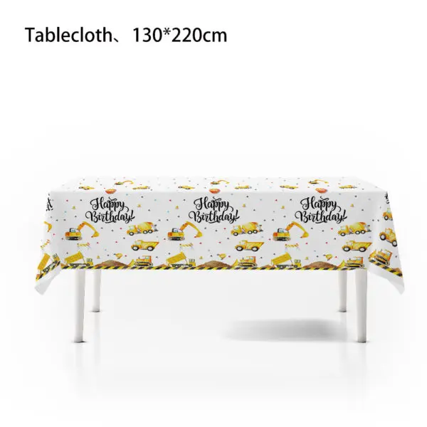 Construction Birthday Party Decorations Theme Happy Birthday Balloons Car Paper Cups Plates Cake Napkins Kids Boys Party Gifts - Image 12
