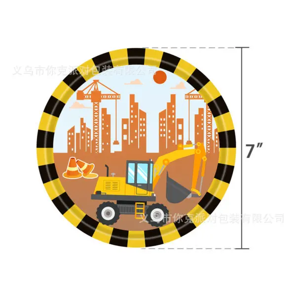 Construction Birthday Party Decorations Theme Happy Birthday Balloons Car Paper Cups Plates Cake Napkins Kids Boys Party Gifts - Image 14