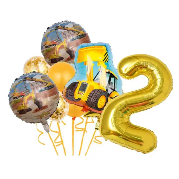 Construction Birthday Party Decorations Theme Happy Birthday Balloons Car Paper Cups Plates Cake Napkins Kids Boys Party Gifts - Image 42
