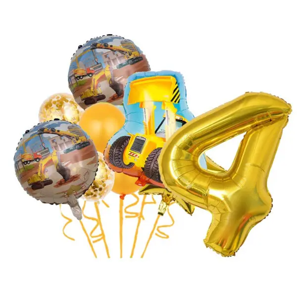 Construction Birthday Party Decorations Theme Happy Birthday Balloons Car Paper Cups Plates Cake Napkins Kids Boys Party Gifts - Image 44