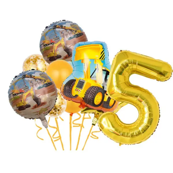 Construction Birthday Party Decorations Theme Happy Birthday Balloons Car Paper Cups Plates Cake Napkins Kids Boys Party Gifts - Image 45