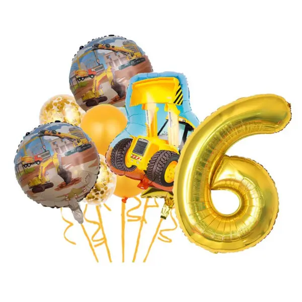 Construction Birthday Party Decorations Theme Happy Birthday Balloons Car Paper Cups Plates Cake Napkins Kids Boys Party Gifts - Image 46