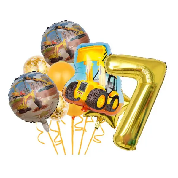 Construction Birthday Party Decorations Theme Happy Birthday Balloons Car Paper Cups Plates Cake Napkins Kids Boys Party Gifts - Image 47