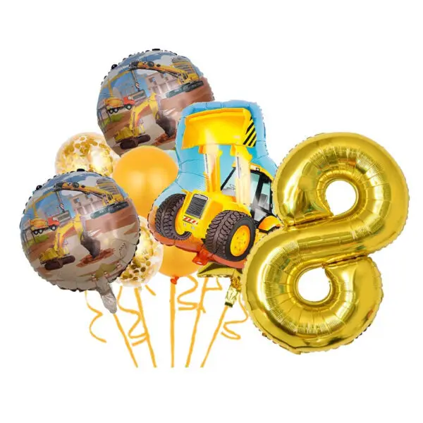 Construction Birthday Party Decorations Theme Happy Birthday Balloons Car Paper Cups Plates Cake Napkins Kids Boys Party Gifts - Image 48