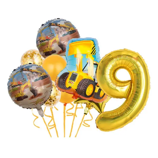 Construction Birthday Party Decorations Theme Happy Birthday Balloons Car Paper Cups Plates Cake Napkins Kids Boys Party Gifts - Image 49