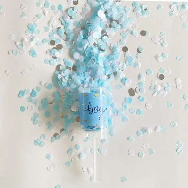 Gender Reveal Confetti Push Cannon Boy Blue and Girl Pink Paper Poppers for Gender Reveal Baby Shower Party Decorations Supplies - Image 3