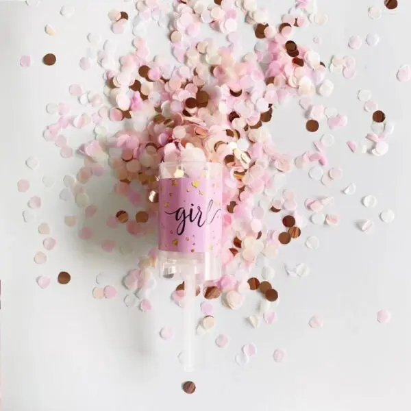 Gender Reveal Confetti Push Cannon Boy Blue and Girl Pink Paper Poppers for Gender Reveal Baby Shower Party Decorations Supplies - Image 4