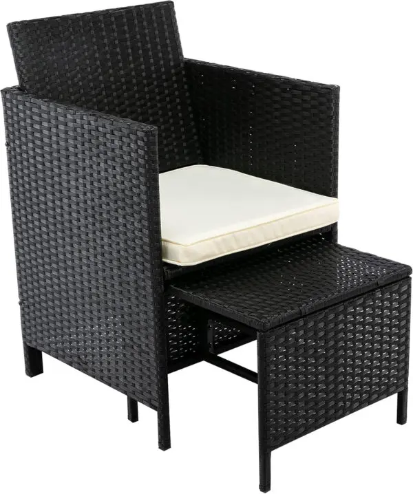 mcc direct 9 Pieces Rattan Garden Furniture Outdoor Chair & Table 4+4+1 Set Cuba - Image 3