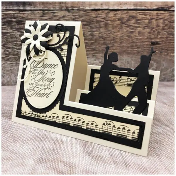 Center/Scalloped/Center Stepper Easel Card Metal Cutting Dies Series Curvy Shutter Frame Die Cut For DIY Scrapbook Making Craft - Image 4