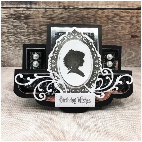 Center/Scalloped/Center Stepper Easel Card Metal Cutting Dies Series Curvy Shutter Frame Die Cut For DIY Scrapbook Making Craft - Image 5